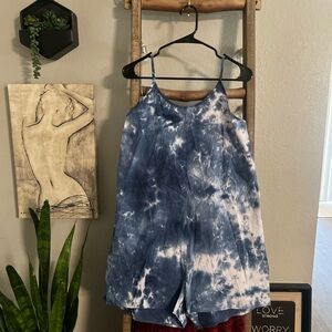 Cupshe Blue Tie-Dye Jumpsuit